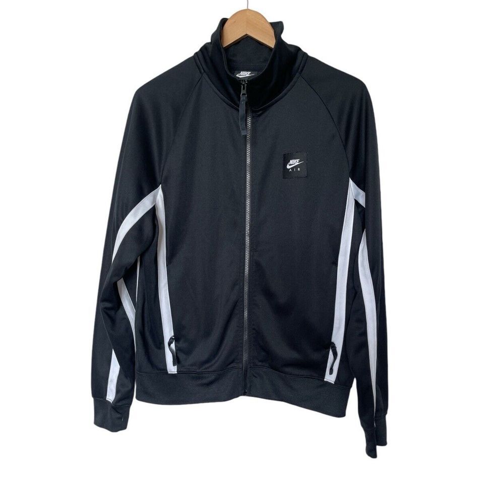 NIKE AIR SCRIPT FULL ZIP JACKET Men's Black SIZE S‎ WARM UP TRACK Loose Fit